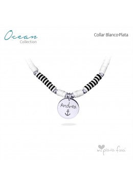 Collar OCEAN negro-plata