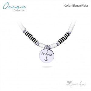 Collar OCEAN negro-plata