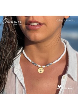Collar OCEAN negro-plata