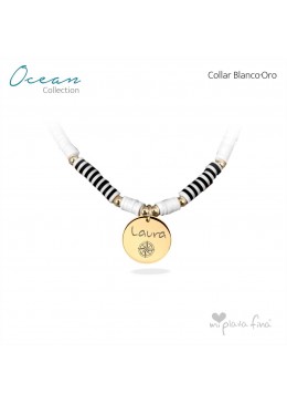 Collar OCEAN negro-plata
