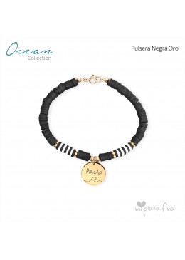 Collar OCEAN negro-plata