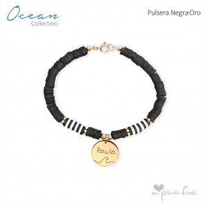 Collar OCEAN negro-plata