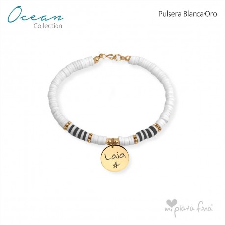 Pulsera OCEAN blanco-ORO