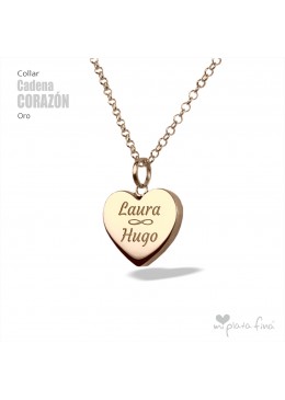 Collar CORAZÓN cadena 3D