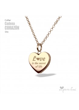 Collar CORAZÓN cadena 3D