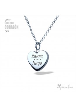 Collar CORAZÓN cadena 3D