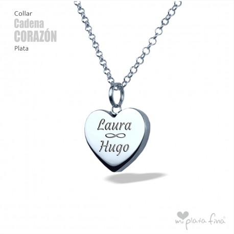 Collar CORAZÓN cadena 3D