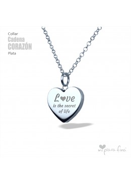 Collar CORAZÓN cadena 3D