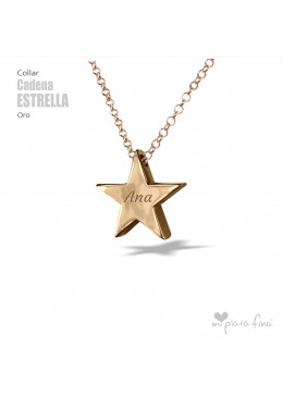 Collar ESTRELLA cadena 3D
