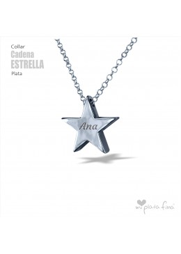 Collar ESTRELLA cadena 3D