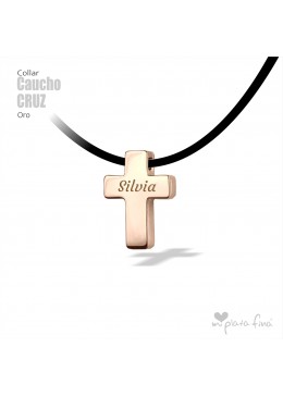 Collar CRUZ caucho 3D