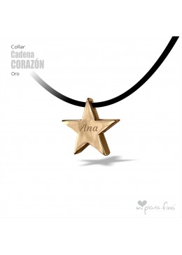 Collar ESTRELLA caucho 3D