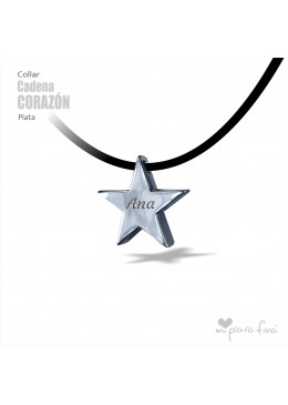 Collar ESTRELLA caucho 3D