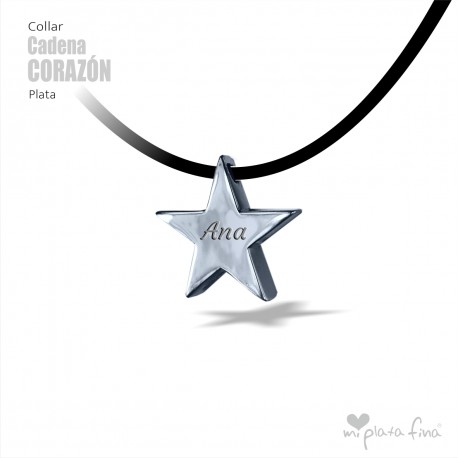 Collar ESTRELLA caucho 3D