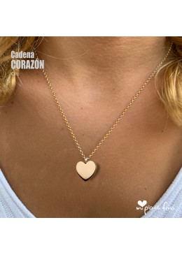 Collar CORAZÓN cadena 3D