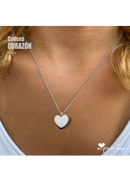 Collar CORAZÓN cadena 3D