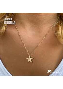 Collar ESTRELLA cadena 3D