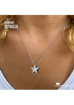 Collar ESTRELLA cadena 3D