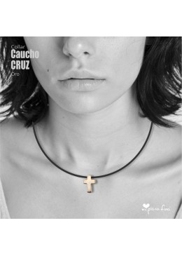 Collar CRUZ caucho 3D