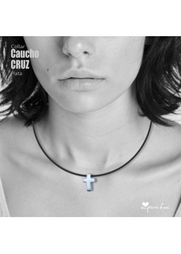 Collar CRUZ caucho 3D
