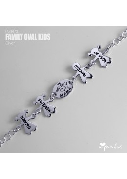 Family " OVAL & KIDS " silver 