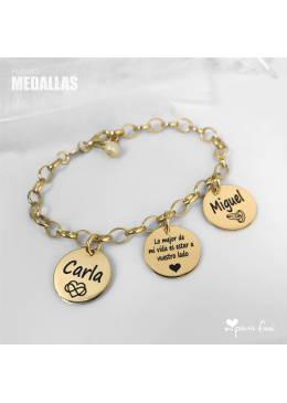 Bracelet Silver Medallas