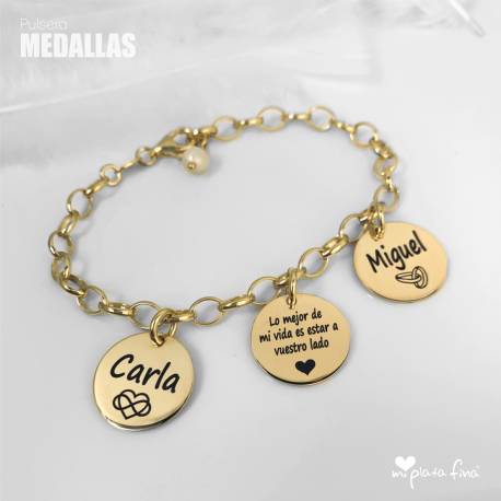 Bracelet Silver Medallas