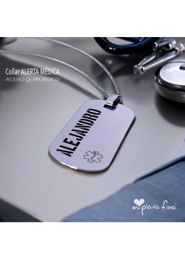 Collar ALERTA MÉDICA acero