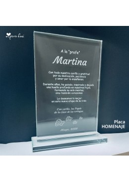 Placa HOMENAJE