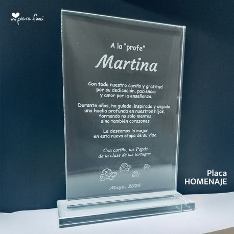 Placa HOMENAJE
