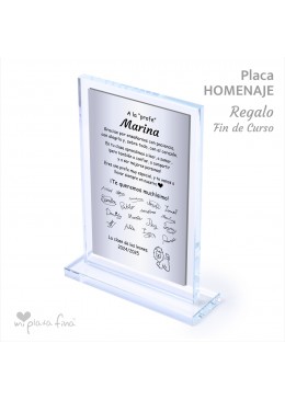 Placa HOMENAJE