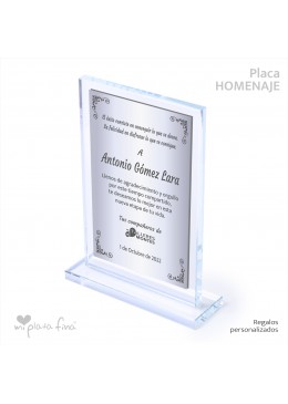 Placa HOMENAJE JUBILACIONES