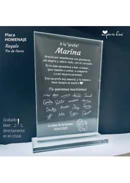 Placa HOMENAJE JUBILACIONES