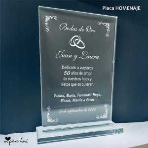 Placa HOMENAJE BODAS