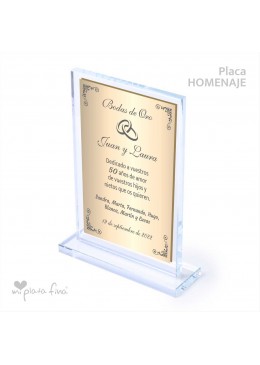 Placa HOMENAJE BODAS
